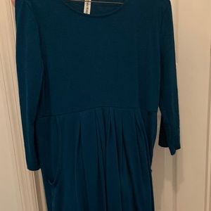 Blue long sleeve dress